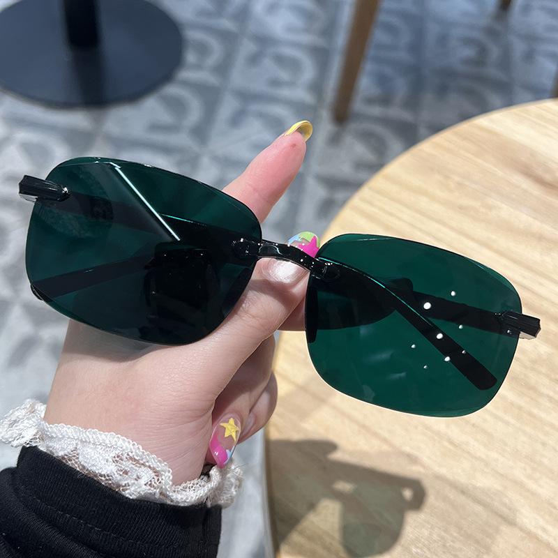 

New Frameless Cut Edge Sunglasses For Women Fashion Men S Outdoor Driving Sun Glasses Sports Anti Glare Glasses Uv400 Eyewear 1PC