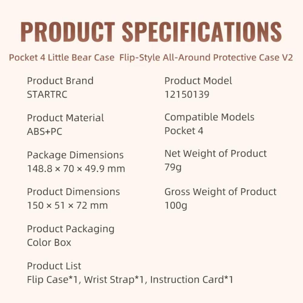 Lens Filter Compartment Flip Protective Case for DJI Osmo Pocket 4 Gimbal Camera Accessories