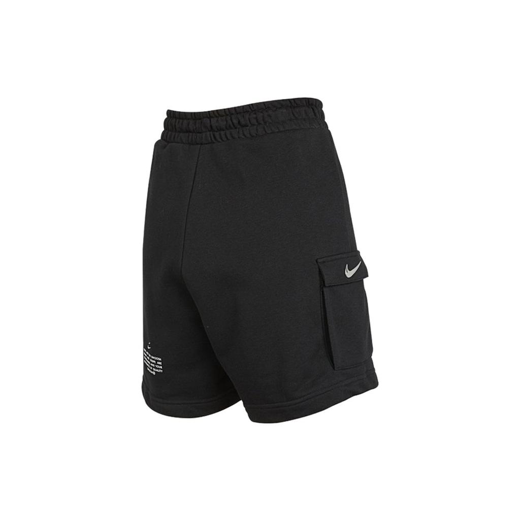 Nike Swoosh Drawstring Breathable Casual Shorts Women Bottoms Black DA3488-010