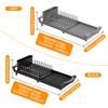 1pc 2in1 Dish organizer,Dish Rack for Dish drying,Expandable Dish Storage Rack with Knife Fork holder,Kitchen Organizer Storage