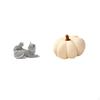 Cat Pumpkin Sculpture Ornament Decorative Figurine for Bedroom Living Room Office Sofa Cushion