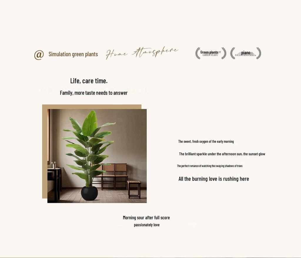 Luxurious Indoor Bionic Bird of Paradise Faux Plant