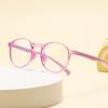 7338 New Anti-Blue Light Children'S Fashion Frame Flat Glasses 2025 Silicone Nose Pad Pc Frame Boys And Girls Glasses