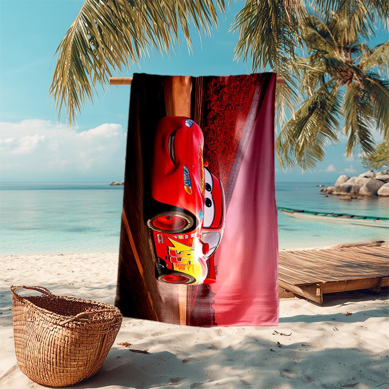 Lightning McQueen Beach Towel Outdoor Camping Beach Towel for Vacation Swim Outdoor Pool Absorbent Bath Towel