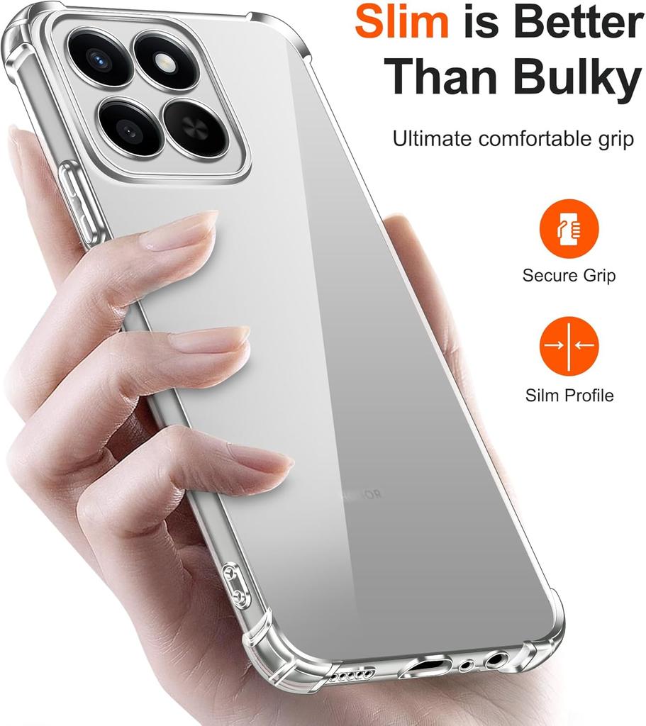 1.5MM Thick Transparent Case For Honor 400 Smart 400Smart Honor400Smart 5G 4G Anti-Yellower TPU Soft Camera Protection Funda X7d