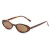 Sexy Small Oval Women's Sunglasses 2024 New Fashion Leopard Brown Hot Sun Glasses Female Retro Colorful Shade Eyeglass