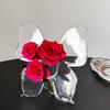 Klar Sommerfugle Akryl Vase Minimalistisk Sommerfugleformet Dekorativ Blomstervase til Skrivebord Bogreol Soveværelse Bryllup Indflyttergave til Kvinder