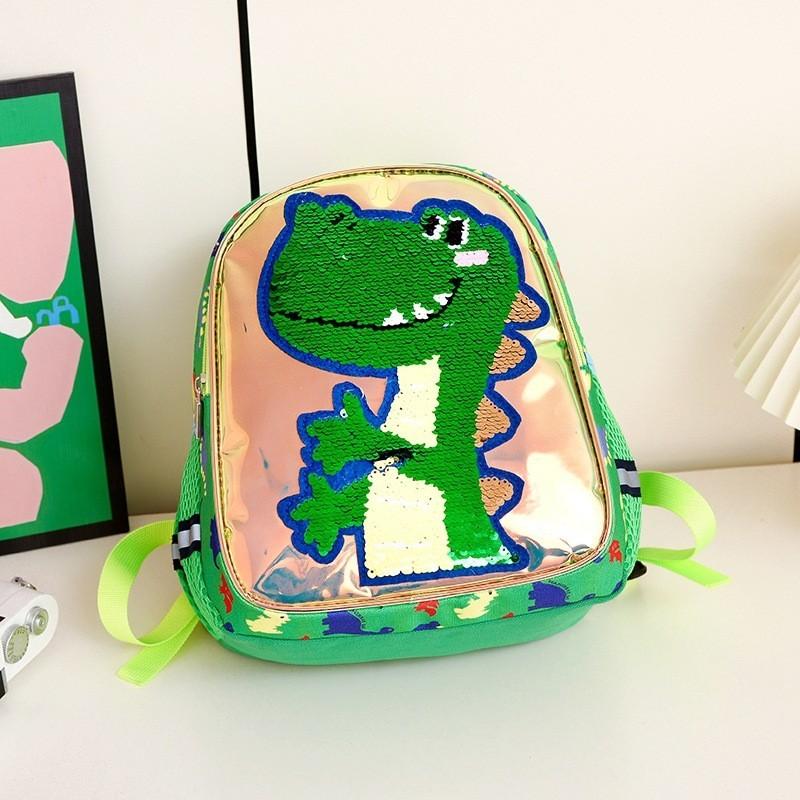 Charming Sequin Dinosaur Preschool Backpack Neutral For Boys And Girls