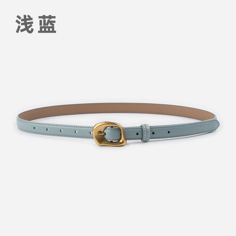 

Женский тонкий ремень из воловьей кожи Cuckoo Leather, женские декоративные джинсы, повседневные брюки, ремень 105cm