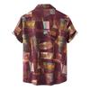 Men's Fashion Casual Print Hawaii Vacation Short-sleeved Shirt