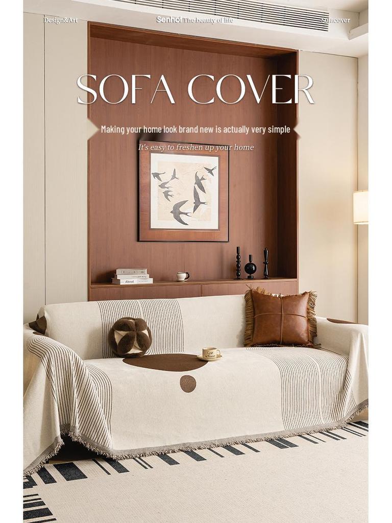 Luxurious Non-Slip Summer Chenille Sofa Cover - Dust-Resistant Full Wrap Pad