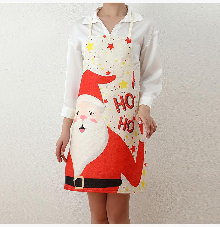 

Рождественские украшения Тканевый принт Фартуки Санта-Клауса Ресторан Бар Вечеринка Атмосфера Украшения hohoho Old Man
