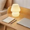 Desk Lamp Ins Style Mushroom LED Lamp Striped Glass Bedside Lamp Mushroom Transparent Night Lamp Bedroom