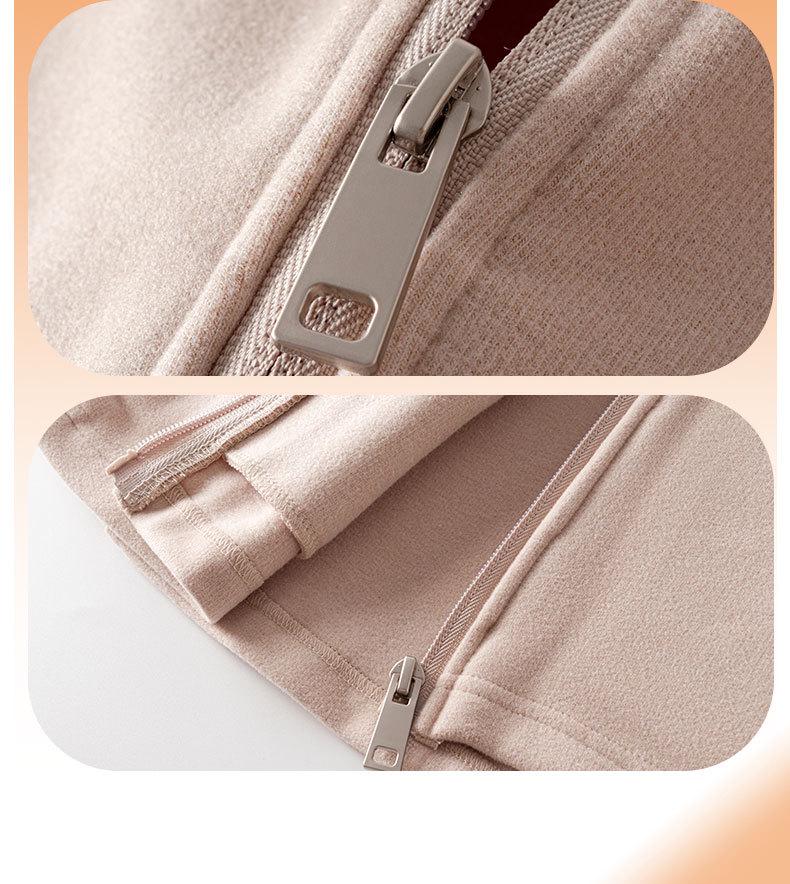 Clearance: German Fleece Velvet-Lined Stand Collar Jacket, 450g, Warm for Autumn/Winter