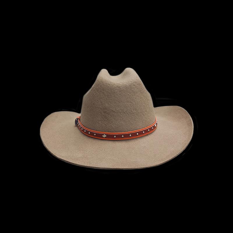 Direktleverans av cowboyhattar, ullcowboyhattar, enfärgade cowboyhatt i fårfilt