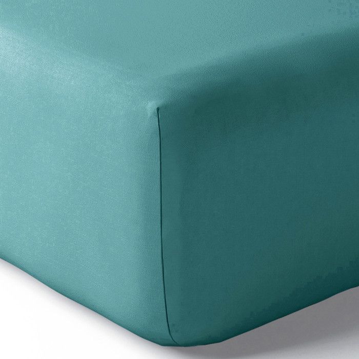Drap housse percale "Julian" avec bonnet 35 cm toutes dimensions Coton Pur - Julian Paon - 180 x 200 cm bonnet de 35 cm