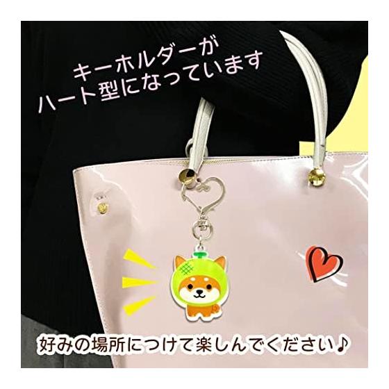[LamPlanning] Traveling Mameshiba Acrylic Key Holder Charm Shiba Inu Mame Shiba Cute Character Mascot Made In Japan