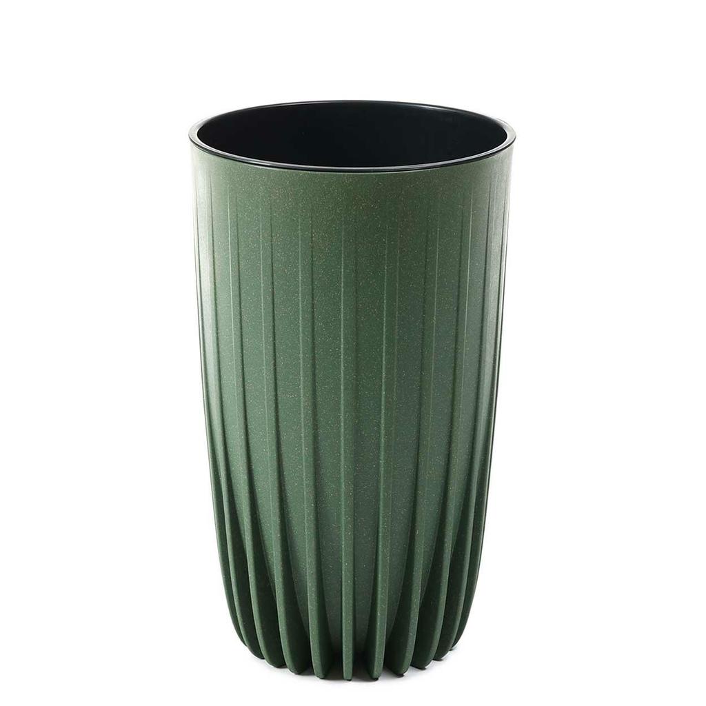 Květináč Pruhovaný Vysoký Eco Dřevo Zelený