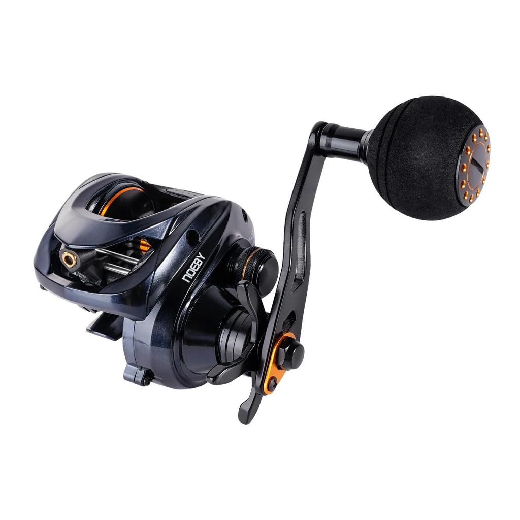 Noeby 1200P Inshore Baitcasting Full Metal 25kg High Gear Big Game Saltwater Fishing Reel Reel, Body, Capacity, Drag, 6.311 Ratio, (Left-Handed)
