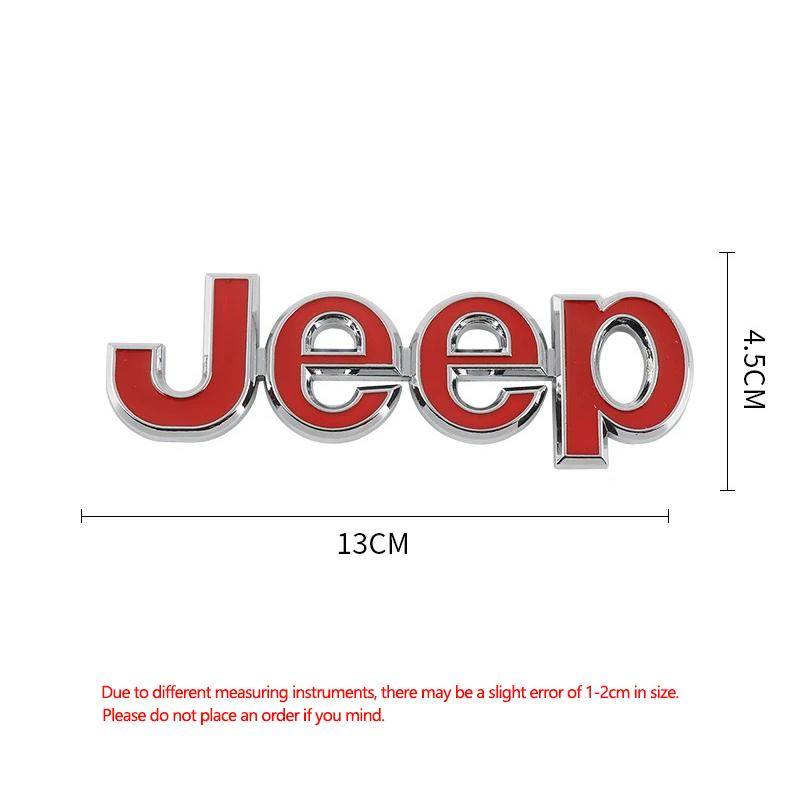 Dnvr5 1Pcs 3D Metal Stickers Car Body Trunk Decal For Jeep Wrangler Grand Cherokee Avenger Compass Wagoneer Gladiator Renegade Patriot