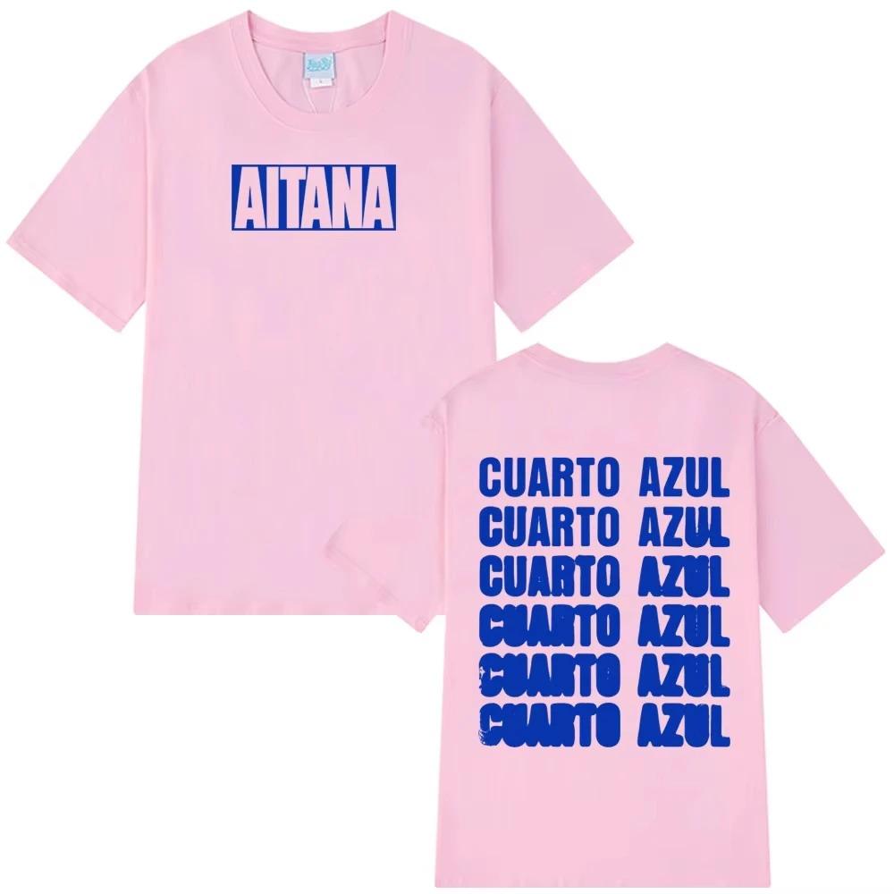 Unisex Comfortable Merch TShirt Singer Aitana Cuarto Azul 2026 World Tour Peripheral Tee Trendy Pure Cotton Summer Casual