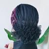 Soft Elastic Curly Hair Hat Embroidered Flowers Mesh Lace Pullover Cap  Headgear