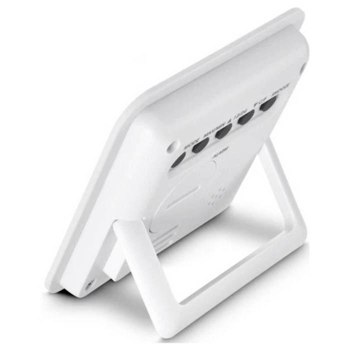 "Borneo" Digital Thermometer and Hygrometer, for Indoor Use, White