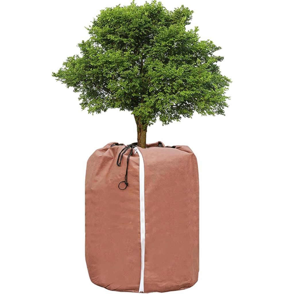 Potted Plant Winter Protector With Zipper Drawstring Potted Plant Antifreeze Bag Winter Flower Pot Insulation Cover