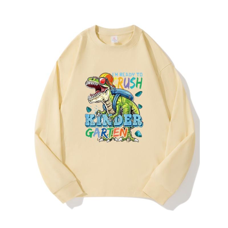 

Kindergarten Autumn Clothing Long Sleeved Pure Cotton New Men s and Women s Top, Spring Inner Layer, Basic Shirt, Round Neck Long Sleeved T-shirt XXL бежевый