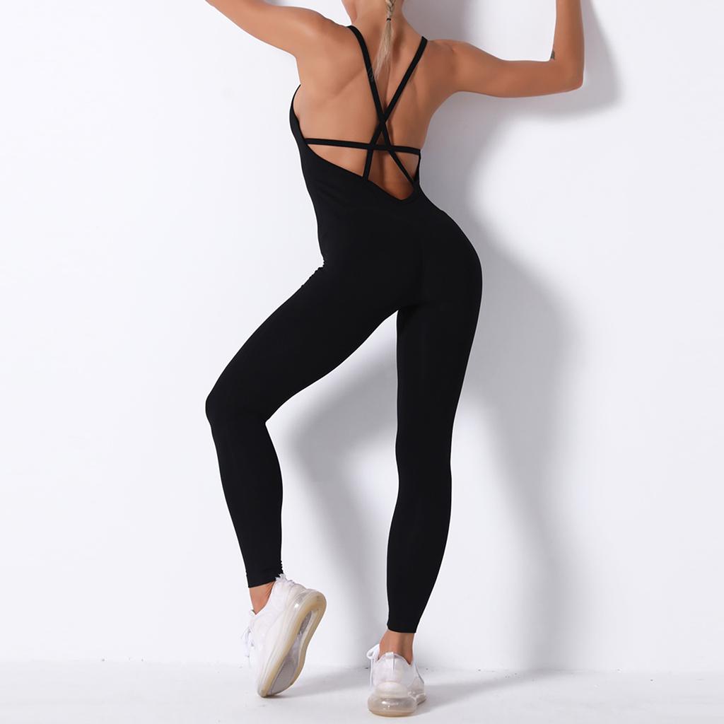 Women's Stitching Solid Color Seamless Yoga Pants Slim Hip-up Yoga Pants