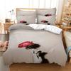 Set Copripiumino 3D Fiore Rosa Matrimoniale Camera da Letto Copripiumino Matrimoniale Copripiumino 2 Persone Decorazione Matrimonio Biancheria da Letto