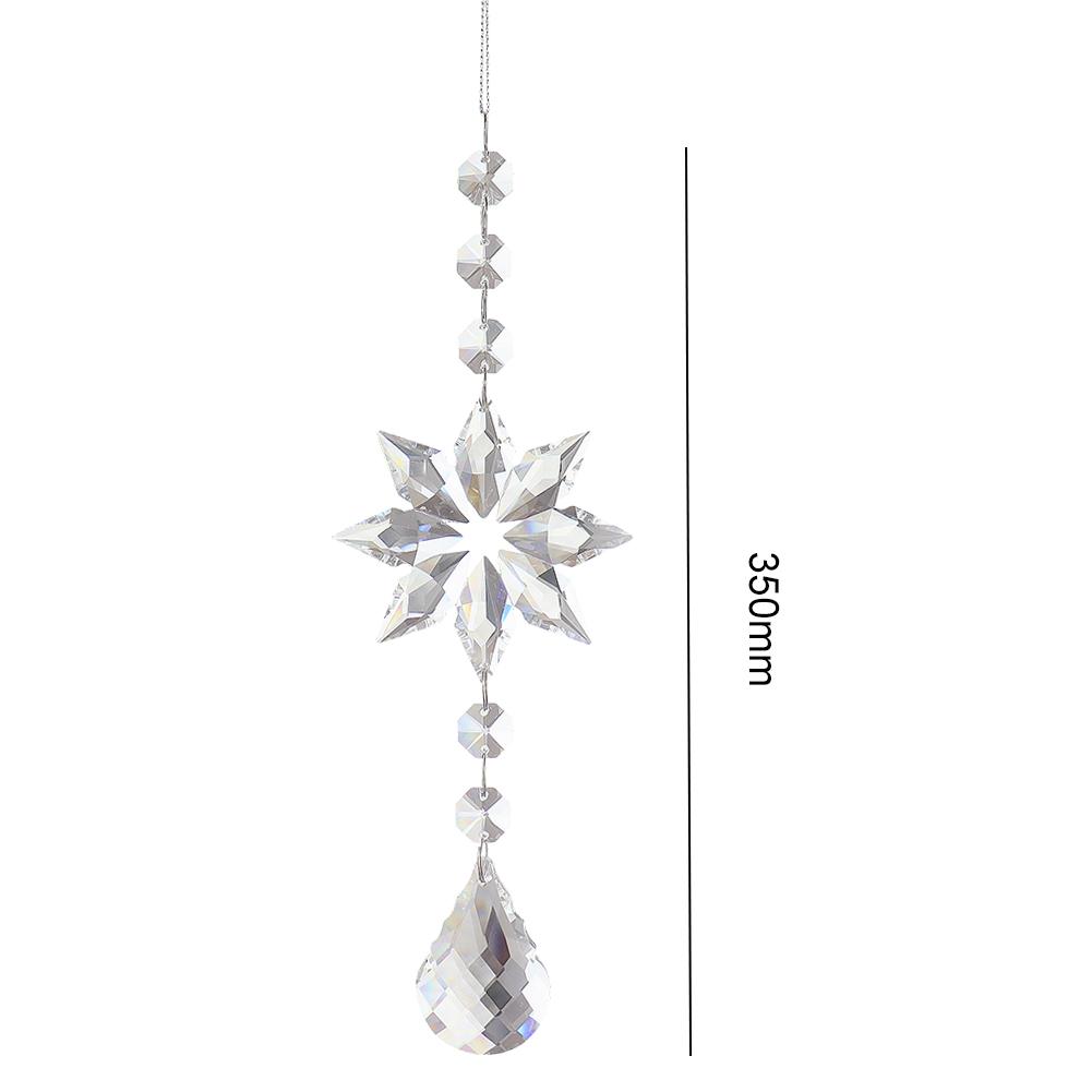 Suncatcher Crystal Wind Chimes Hexagon Sun Catchers Pendant Light Catcher Garden Window Wedding Curtain Chandelier Home Decor