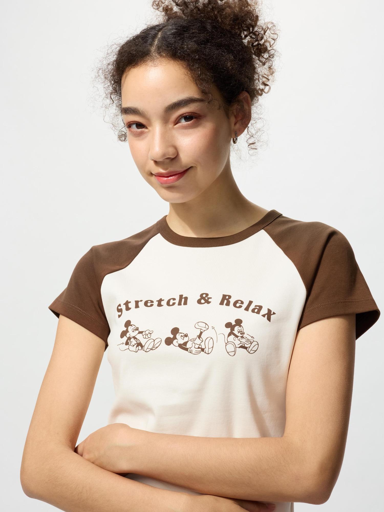 

Uniqlo Микки Друзья Спорт UT Графическая футболка с коротким рукавом А 01 OFF WHITE/WOMEN XS