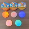 Aesthetic Led Bun: Glowing Bubble Spitting Squeeze Toy, Realistic Food Ornament, Solid Gel Sensory Stress Reliever, Gift