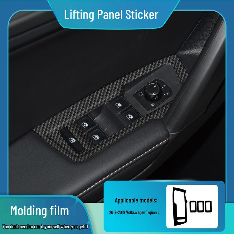 Volkswagen Tiguan 10-17 Innenraum Kohlefaser Kratz- & Trittschutz Konsole & Tür Kit