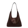 2025 trendy fashion casual large capacity underarm bag femininity niche tote bag student solid color shoulder bag
