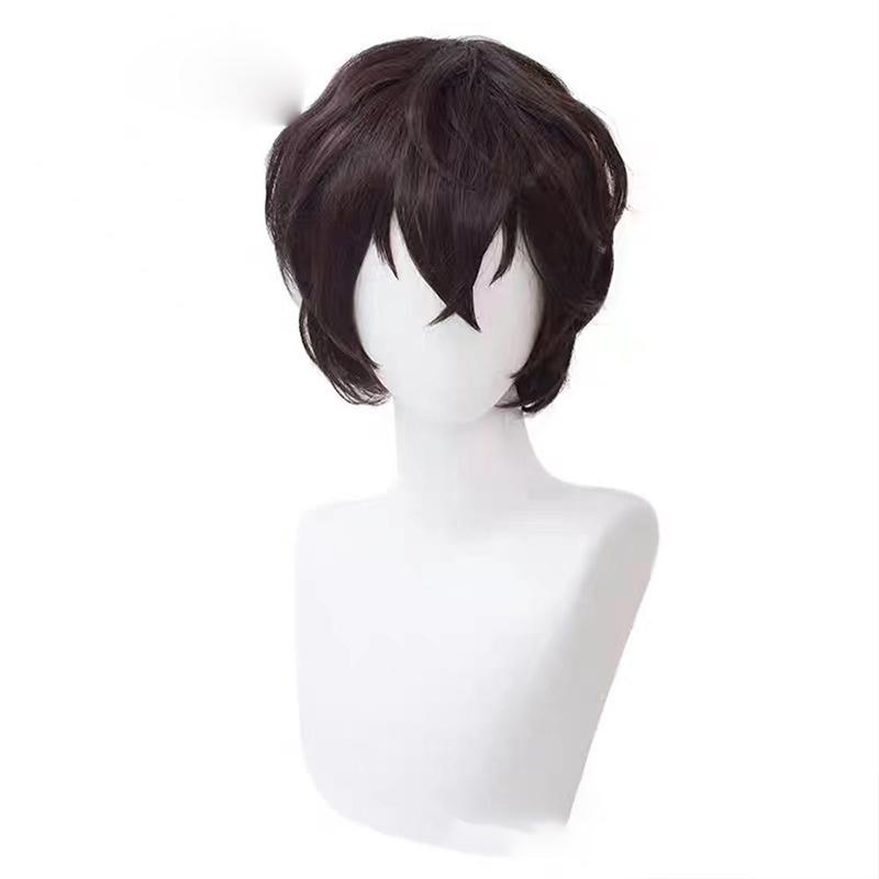 Dazai Osamu Role Headwear Man Daily Clothing Match Microfilm Wig Anime Bungo Stray Dogs Character Modeling Headgear