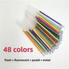 100 Color Bullet Tip Gel Pen Refills Set Glitter, Highlighter, Gouache Metallic Ink for Journaling Art