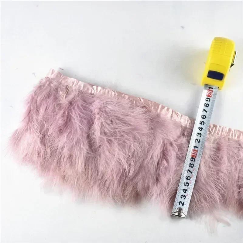 2Yards/lot Natural Fluffy Marabou Feather Trims Fringe 6-8inch Turkey Feathers for Crafts Ribbon Boa Clothing Wedding Decoration