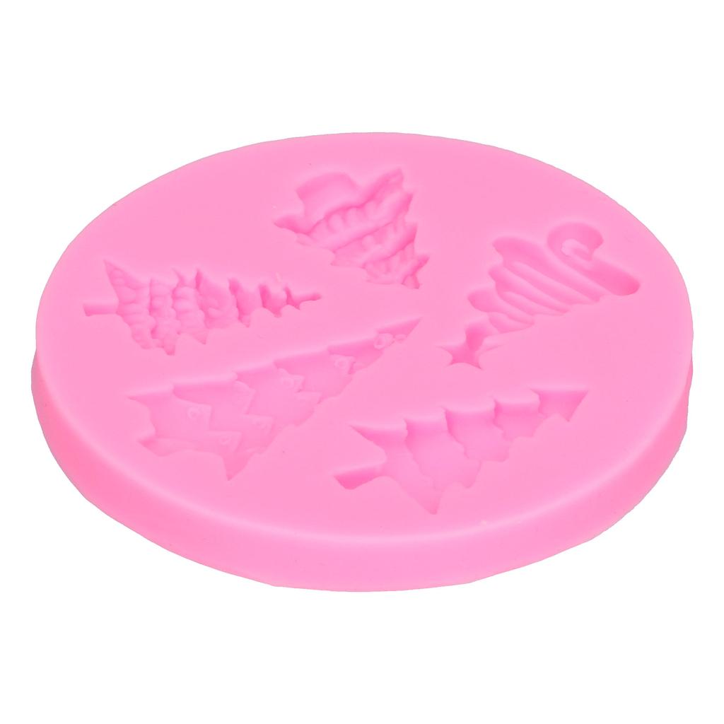 Weihnachtsbaumform Silikon Fondant Schokolade DIY Backform für Bäckerei HeimkücheRosa