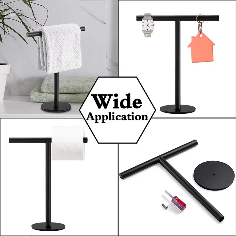 T-Shape Bathroom Towel Hanger Stainless Steel Towel Bar Rack Hand Towel Holder  Laundry Room