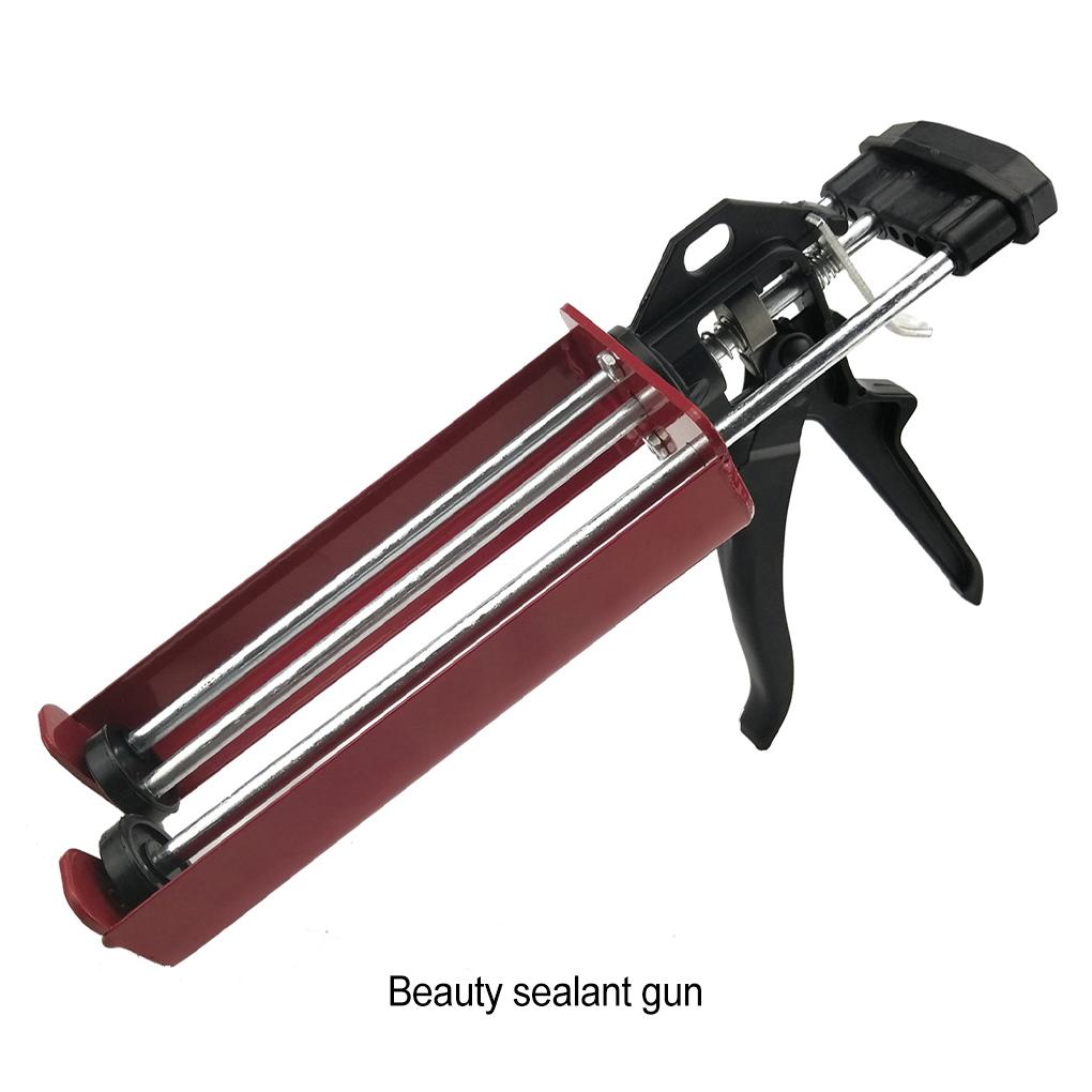 Manual Dual Cartridge Caulking Gun Two-Component Caulking Gun Iron Adhesive Applicator Gun for Epoxy Acrylic Polyurethane
