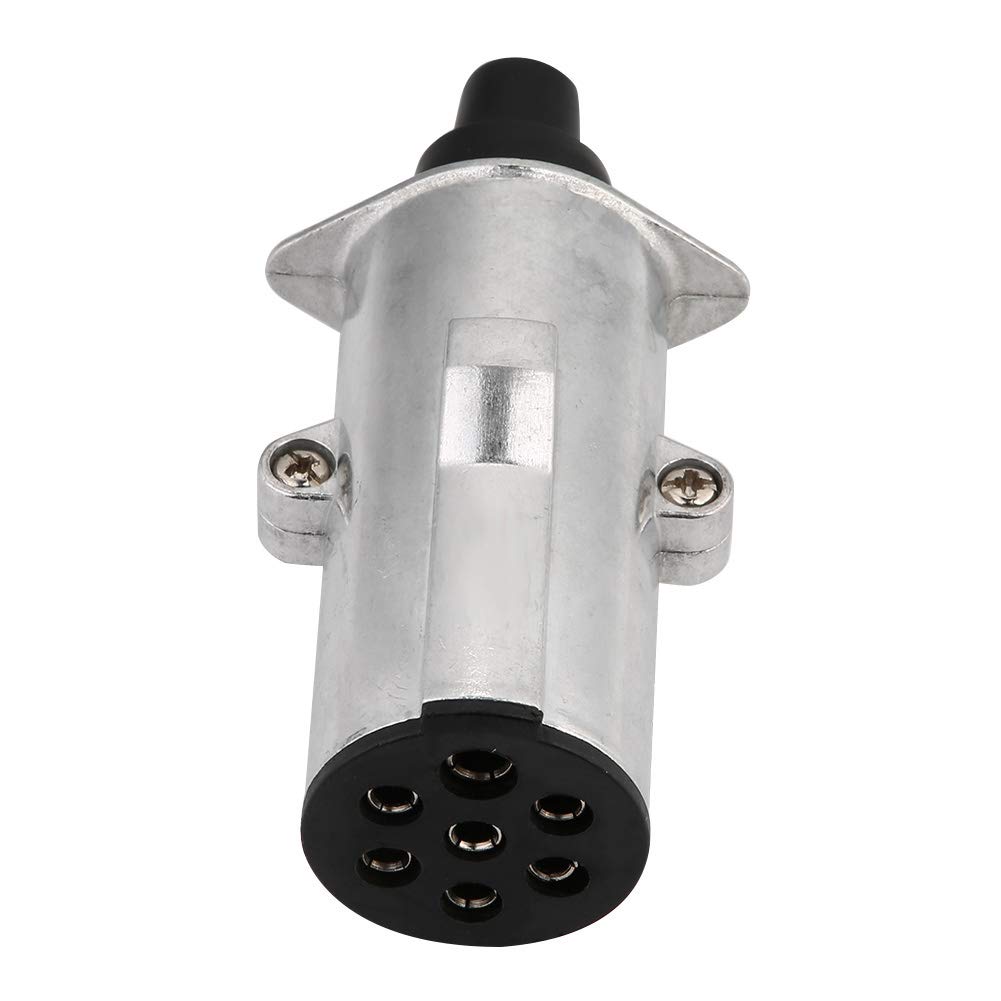 KIMISS European Type 7 Pin Trailer Plug, N Type 7 Pin Round 7 Pole
