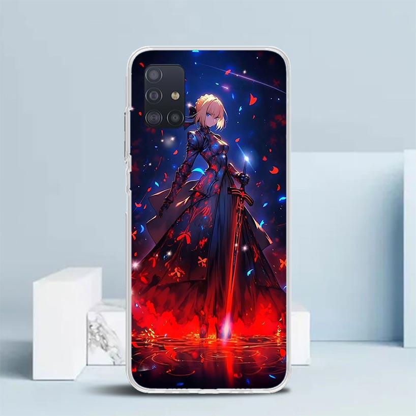 Fate Zero Stay Night Saber Phone Case For Samsung Galaxy A52 A32 A22 A12 A51 A50S A30S A10S Note 20 Ultra 10 S10 Plus A31 A20 A7