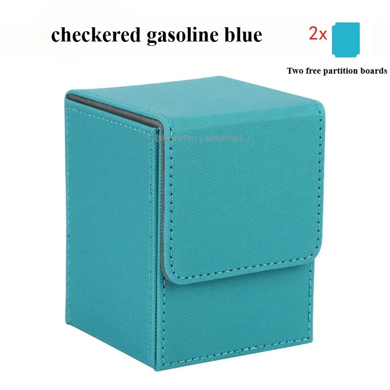 Trading Card Storage Box for 100+Single Sleeved Cards with 2 Dividers Commander Deck Box Compatible with Mtg Card Case