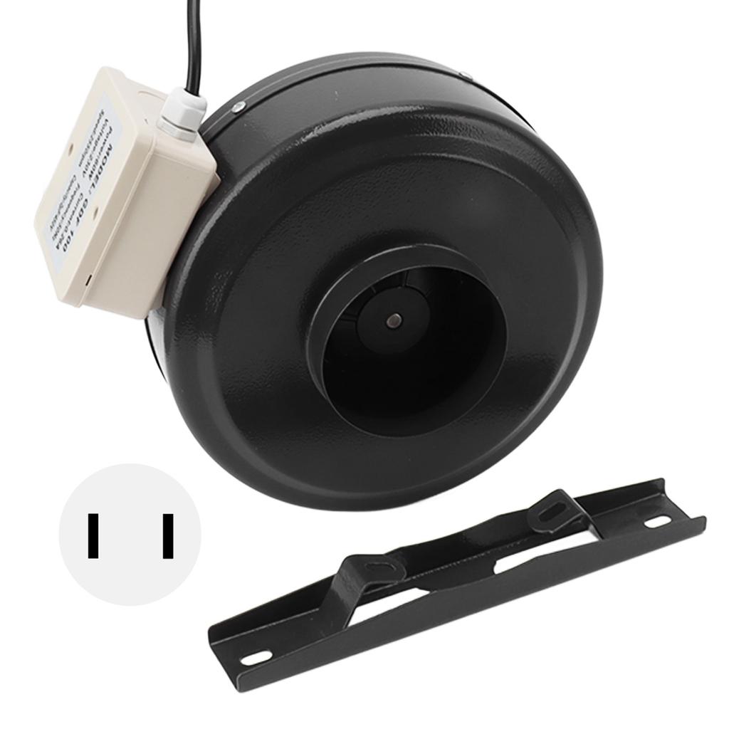 Inline Duct Ventilation Fan 2575 RPM Air Circulation Vent Blower for Hydroponics Grow Tent US Plug