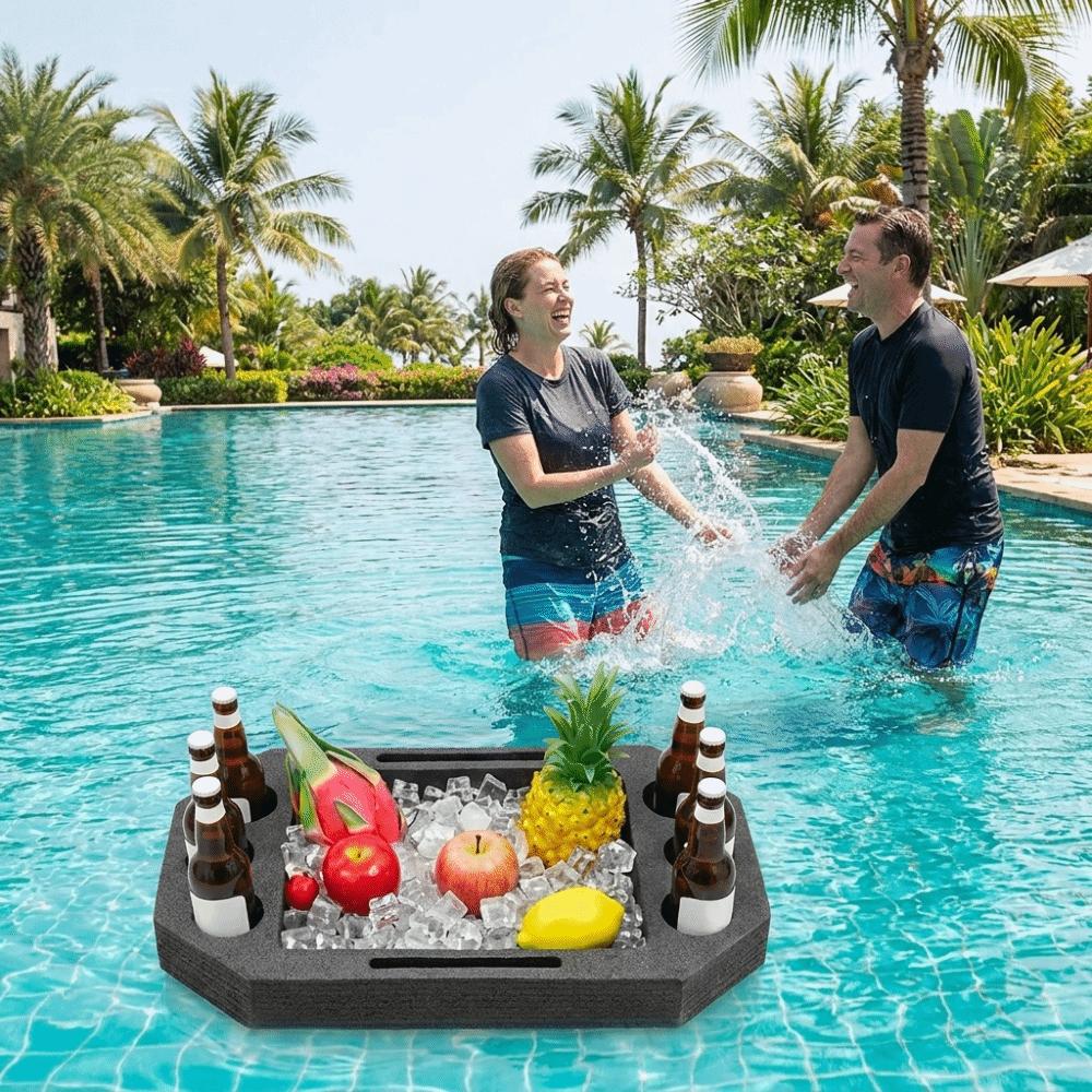 Waterproof Floating Drink Rack Multi-Hole Drink Floating Tray Pool Drink Float  Party