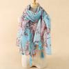 90*180CM New Fashion Printed Soft Linen Cotton Scarf Shawls Abstract Floral Tassel Viscose Scarves Lady High Quality Long Hijab