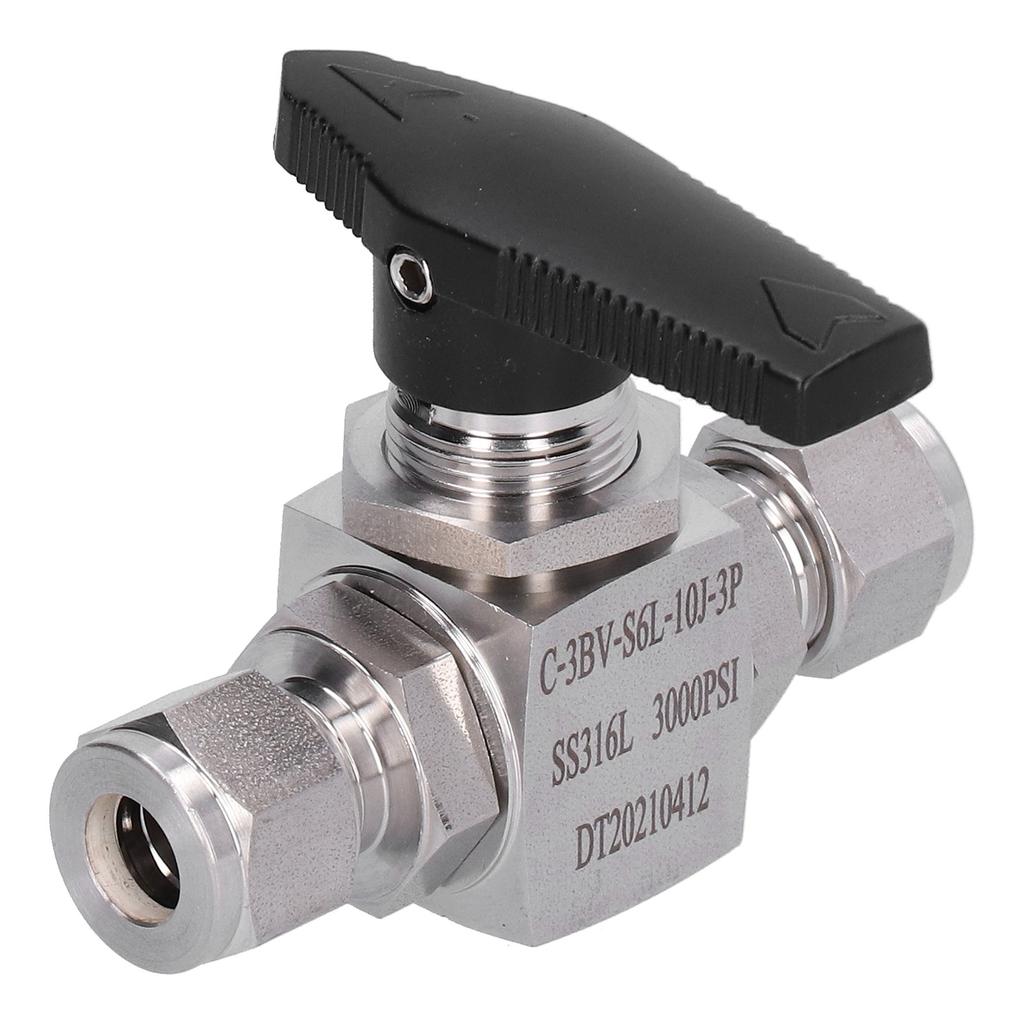 Ball Valve Stainless Steel 316L 3‑Piece Mini Female Replacement Switch Device 10mm