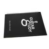 Abaodam Guitar Tab Notebook, A4 Size, Black, PP Waterproof Cover, 6-Line Tab, Chord Grid Print, Spiral Bound, Opens Flat, Perfect for Composing, Lesso